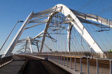 Enneus Heermabrug Bridge that connects the modern and new district of IJburg with Amsterdam.