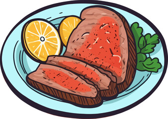 Gourmet Brazilian Meat BBQ Illustration