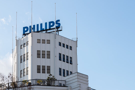 Eindhoven, Netherlands, February 15, 2022; Old Philips factory building in the center of Eindhoven.