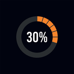 Circle Diagram Pie Charts Infographic Elements. Loading Progress Vector illustration