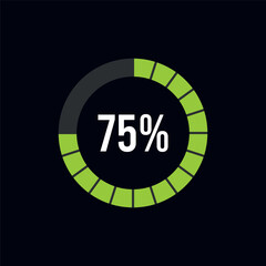 Circle Diagram Pie Charts Infographic Elements. Loading Progress Vector illustration