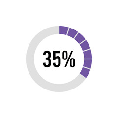 Circle Diagram Pie Charts Infographic Elements. Loading Progress Vector illustration