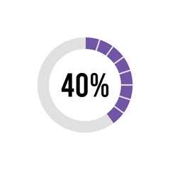 Circle Diagram Pie Charts Infographic Elements. Loading Progress Vector illustration