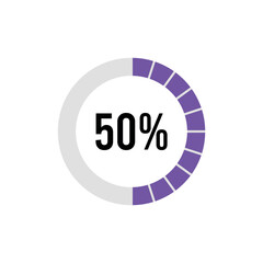 Circle Diagram Pie Charts Infographic Elements. Loading Progress Vector illustration