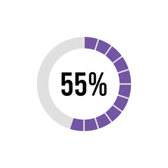 Circle Diagram Pie Charts Infographic Elements. Loading Progress Vector illustration