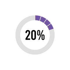 Circle Diagram Pie Charts Infographic Elements. Loading Progress Vector illustration
