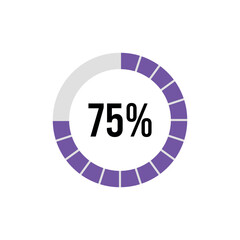 Circle Diagram Pie Charts Infographic Elements. Loading Progress Vector illustration