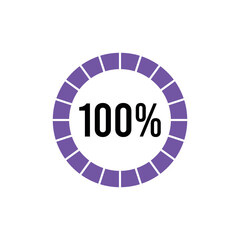 Circle Diagram Pie Charts Infographic Elements. Loading Progress Vector illustration