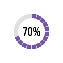 Circle Diagram Pie Charts Infographic Elements. Loading Progress Vector illustration