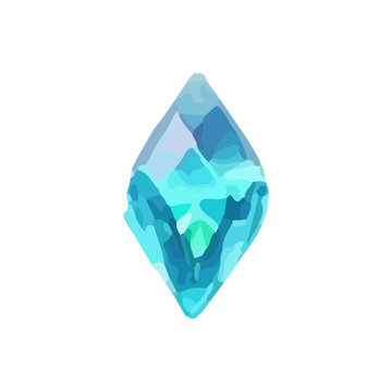 Vector blue sapphire isolated white