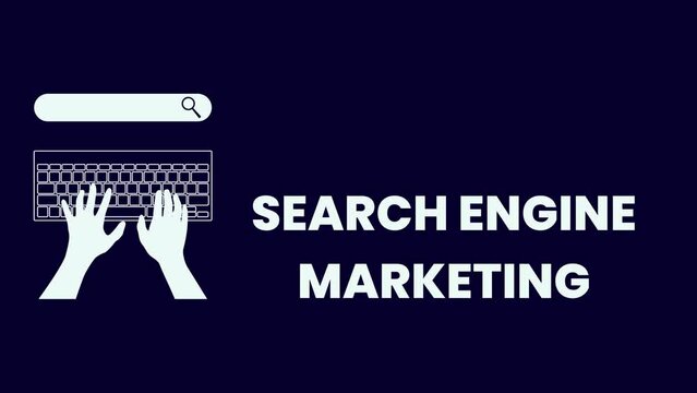 Search Engine Marketing 4K Video. Stylish Animation for Business and Marketing