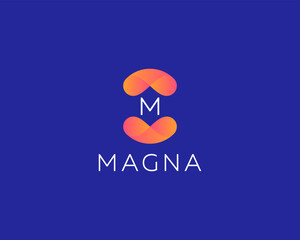 Abstract logo from abstract shapes. Modern companys logotype. Creative identity sign. Vector illustration.