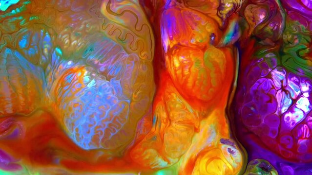 1920x1080 25 Fps. Very Nice Ink Abstract Arty Pattern Colour Paint Liquid Concept Texture Video.