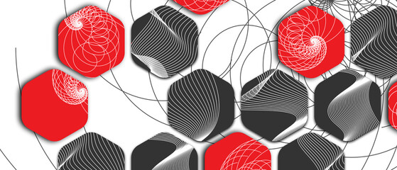 technology abstract background using hexagonal shapes