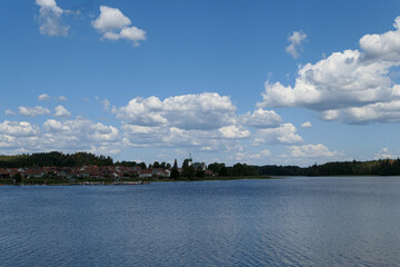 clouds over the lake