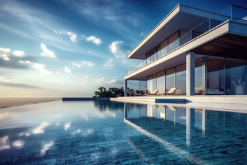 Modern House with Swimming Pool and Sea View