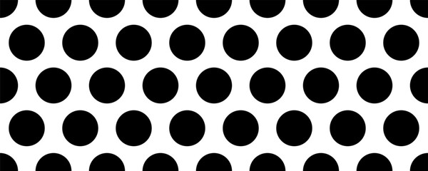 Black Dots polka seamless pattern - obrazy, fototapety, plakaty