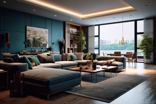 Elegant and Luxurious Modern Living Room Design in 8K Resolution