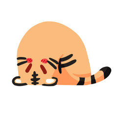 Tige rcute cartoon  illustration transparent background without border
