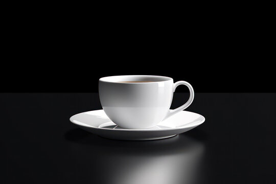 white mug on a platter generative ai