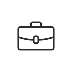 Briefcase vector icon. Bag Simple vector illustration for graphic and web design.