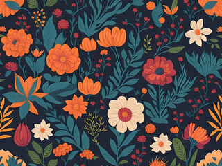 seamless pattern with flowers