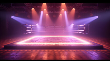 Professional boxing ring, sport concept - Powered by Adobe