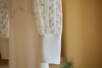 manga, puño, vestido de novia, banco, seda, bordado, delicado