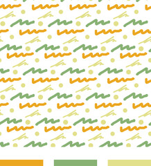 Zigzags and Dot Coordinating Basic Print, Vector Seamless Repeating Pattern Tile
