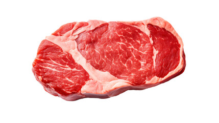 photo of  a perfect steak with top view isolated against transparent background