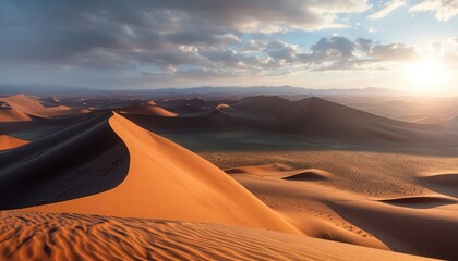 Fototapeta na wymiar sand dunes in the desert -Created using generative AI tools