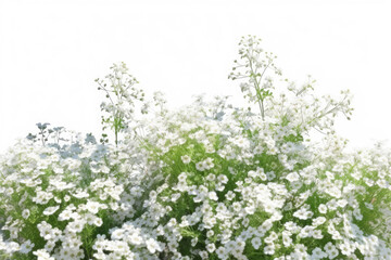 Gypsophila Flower Tropical Garden Nature on White background, HD