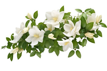 Jasmine Flower Tropical Garden Nature on White background, HD