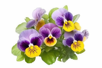 Pansy Flower Tropical Garden Nature on White background, HD