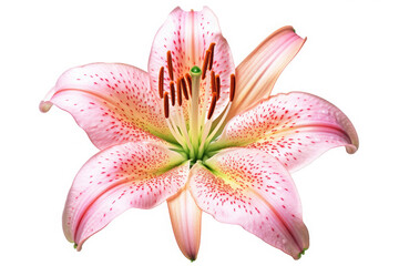 Lily Flower On White background, HD