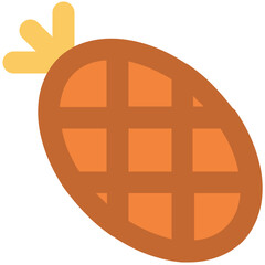 Healthy food, an editable icon of pineapple 