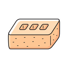 Construction brick isolated vector illustration