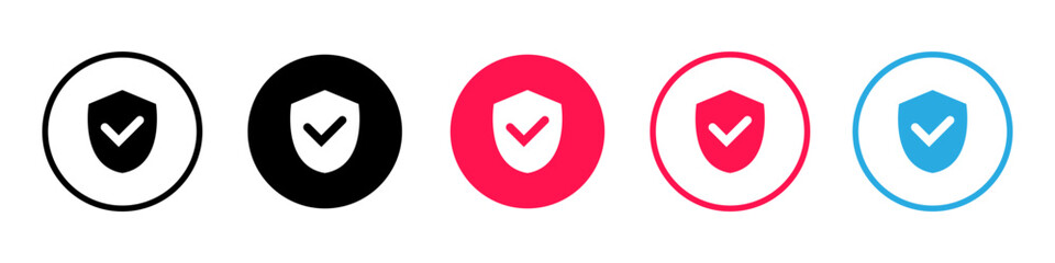 Shield icon. Shield with a checkmark. Protection concept. Antivirus concept. Vector