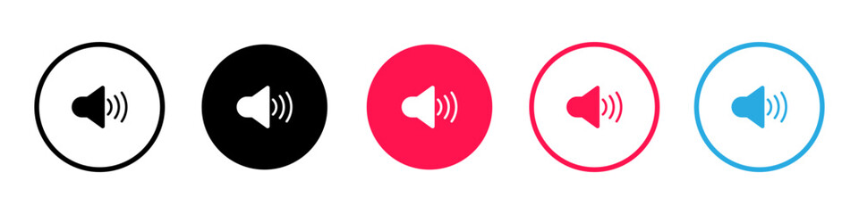 Volume sign. Sound button on your phone or another device. Sound level button. Vector