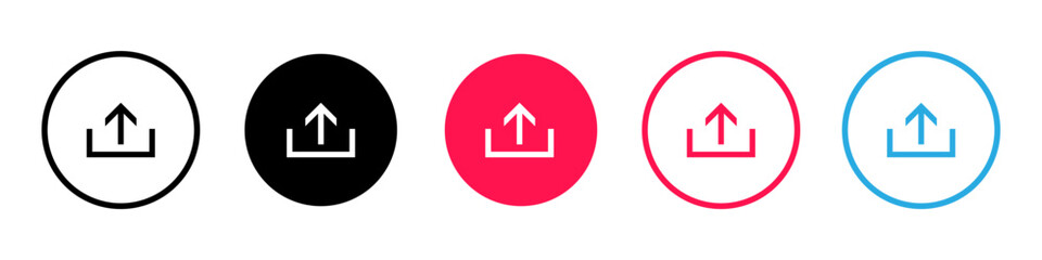 Upload button or sign. Upload something from the internet or social media. Vector