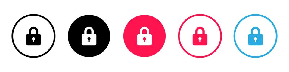 Lock icon. Locked and safe. Secured privacy concept. Confidential. Locked sign. Vector