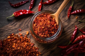 Red dried pepper. Generative AI.