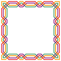 colorful beautiful modern classic frame ornament