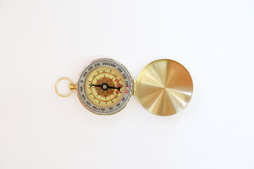 Golden Portable Compass for Adventure