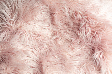 background texture. llama fur. pink faux fur. fabric for clothes