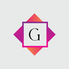 G Letter Logo abstract geometric design vector template Logotype icon Digital Technology style.