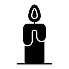 Candle Glyph Icon