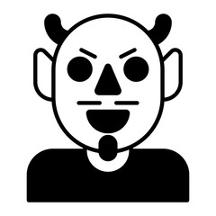 Devil Glyph Icon