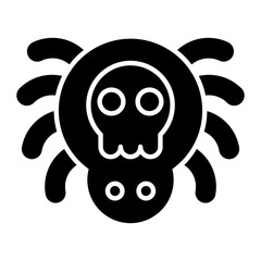 Danger Spider Glyph Icon