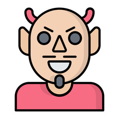 Devil Line Color Icon